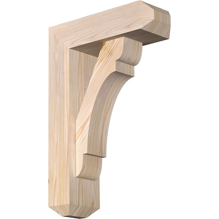 Ekena Millwork Olympic Craftsman Smooth Bracket w/ Offset Brace, Douglas Fir, 5 1/2"W x 16"D x 24"H BKT0604X16X24OLY04SDF